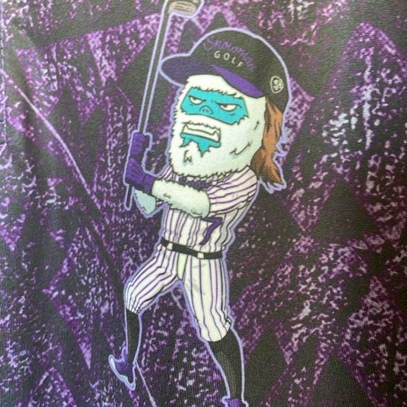 New Golf Snowman golf shirt. Baseball player with club pattern. Silly. Gift. - Picture 3 of 5